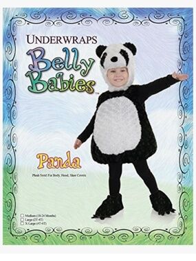 Unisex Underwraps Toddler's Panda Belly Babies Costume Size XL/4T